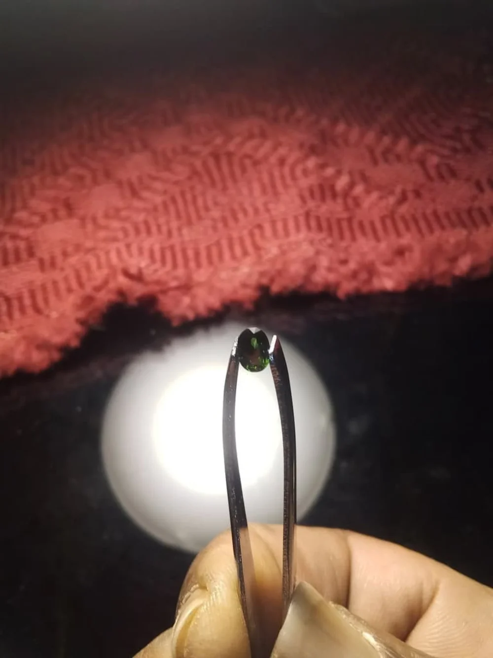 RARE Natural .30ct VS Oval Deep Green Chrome Tourmaline